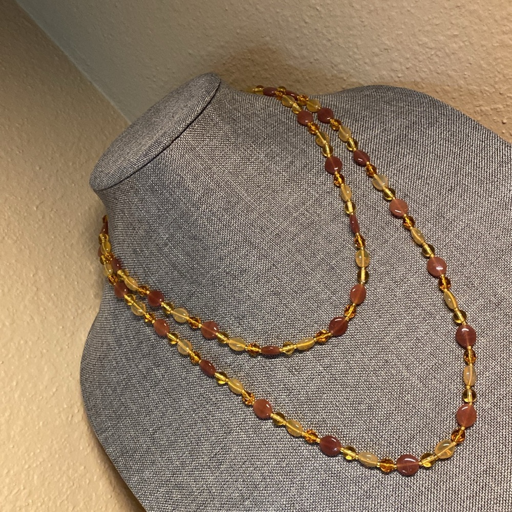 Vintage Stone/Glass Long Necklace